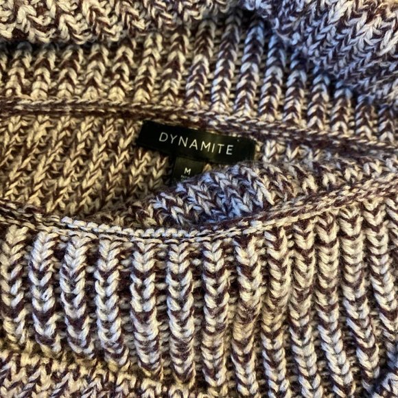 Express Turtle Neck Off the Shoulder Knit Sweater - Picture 3 of 4